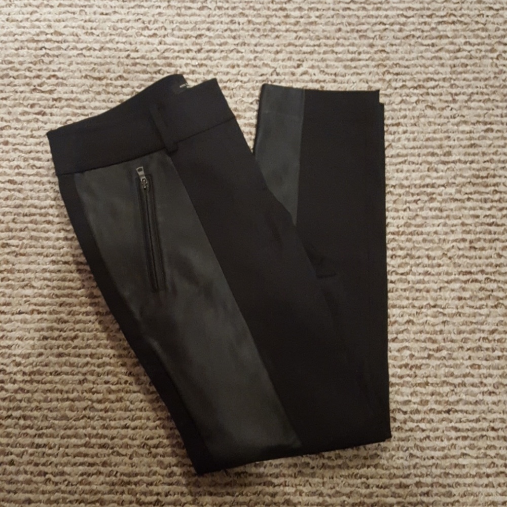 NEW Ann Taylor pants with leather on the side