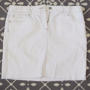 LOFT White Denim Skirt