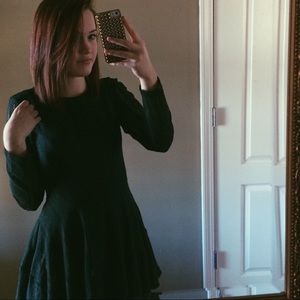 long sleeve green lace dress from H&M