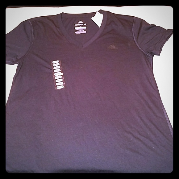 NEW Woman's Adidas black V neck tee - Picture 1 of 3