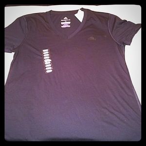NEW Woman's Adidas black V neck tee