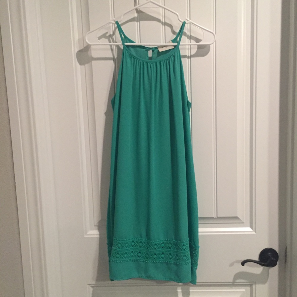 Teal - green sun dress