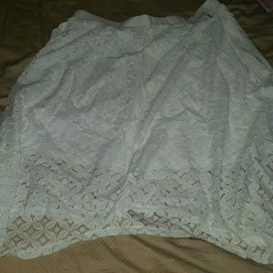 Maurices white lace skirt