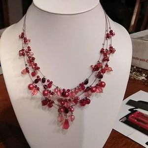 3 tiered beaded necklace