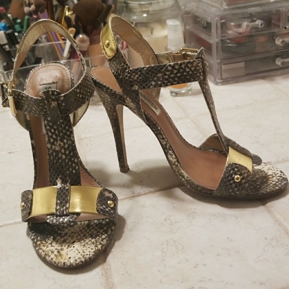 Steve Madden Snake Print Heels