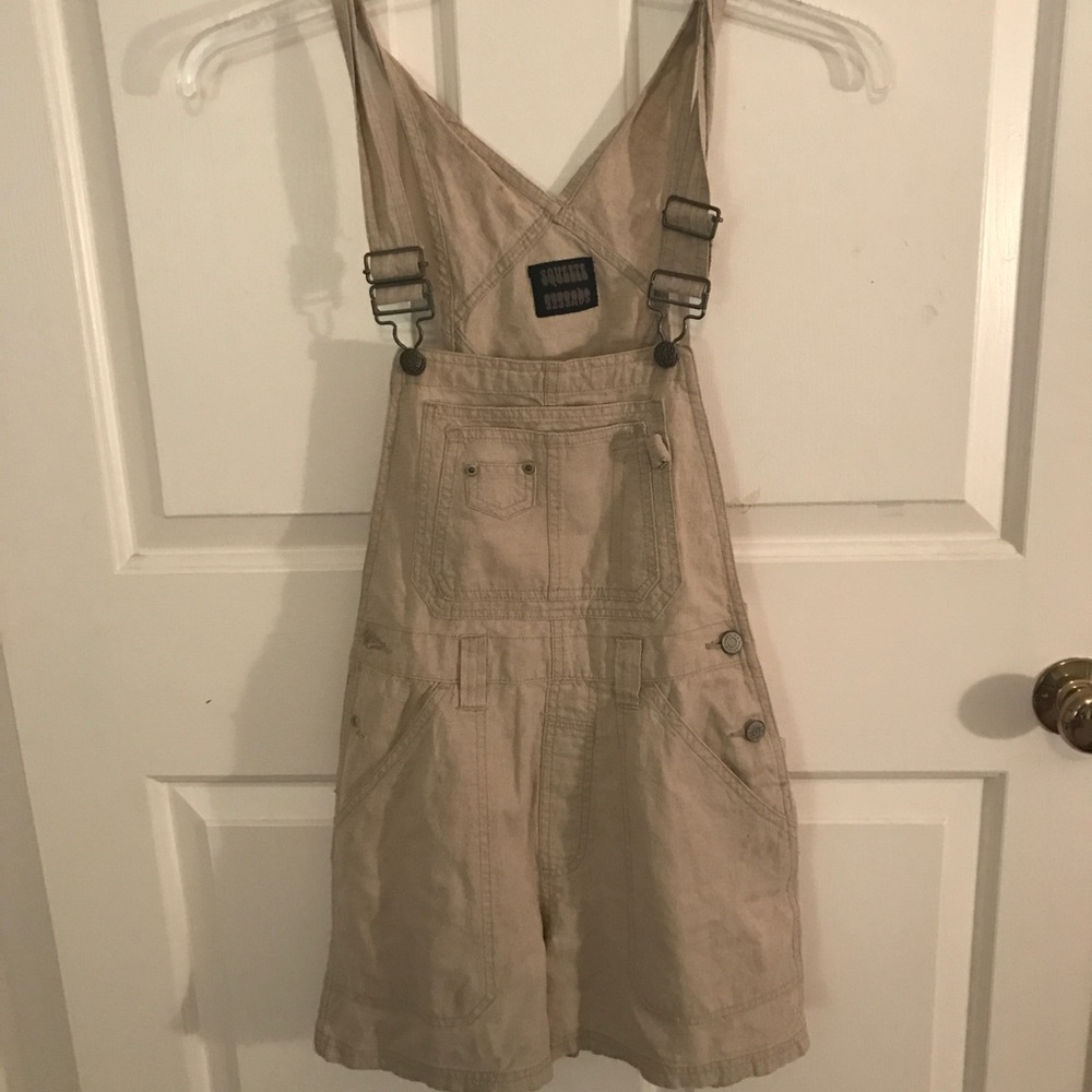 vintage khaki overalls