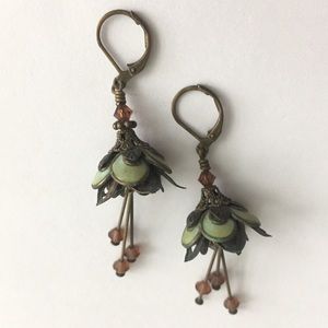 Nouveau flower earrings