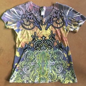 spy exchange Tops - Embroidered Spy Exchange T-shirt w/stones! spy exchange Tops - Embroidered Spy Exchange T-shirt w/stones!