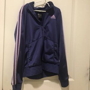 Purple girl adidas jacket size m