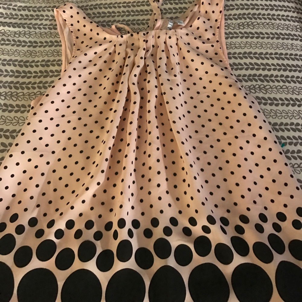 Elle Pink and Black Dot top