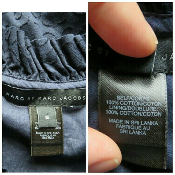 Marc by Marc Jacobs Navy Sleeveless Ruffle Top 6 - Picture 5 of 7