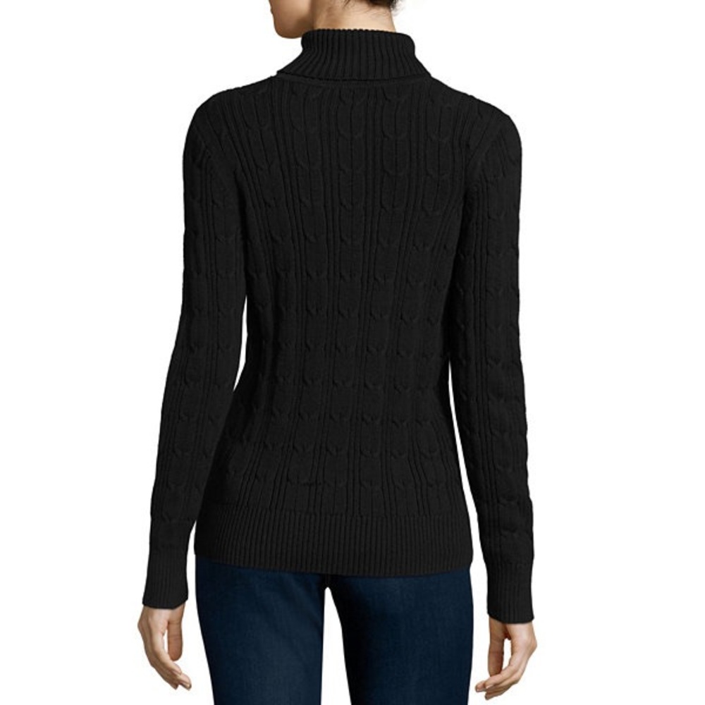 St. John's Bay Turtleneck Cable Sweater NWT
