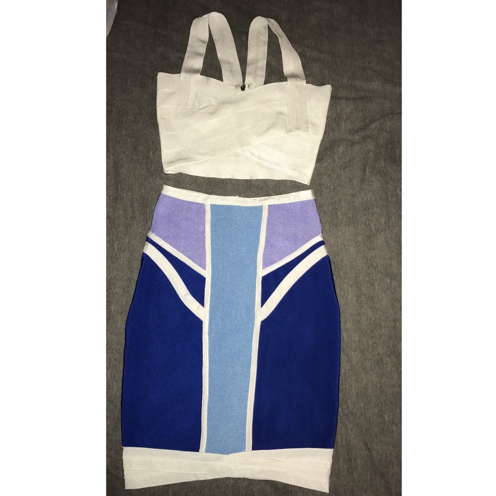 Two piece bandage dress set