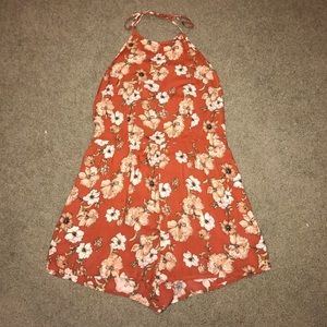 Forever 21 Halter Floral Romper
