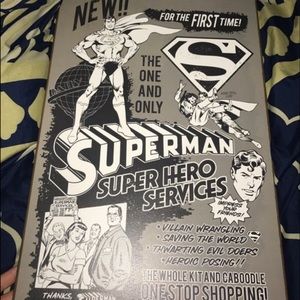 Super man wooden decoration