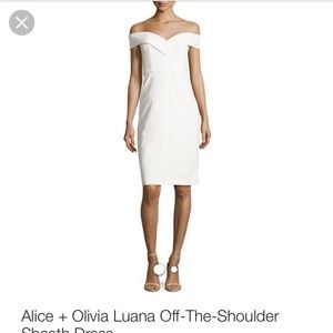 Alice + Olivia Luana off shoulder dress sample