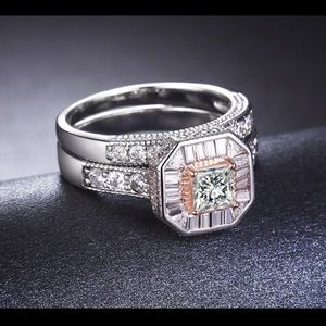 White gold plated anniversary/ wedding ring