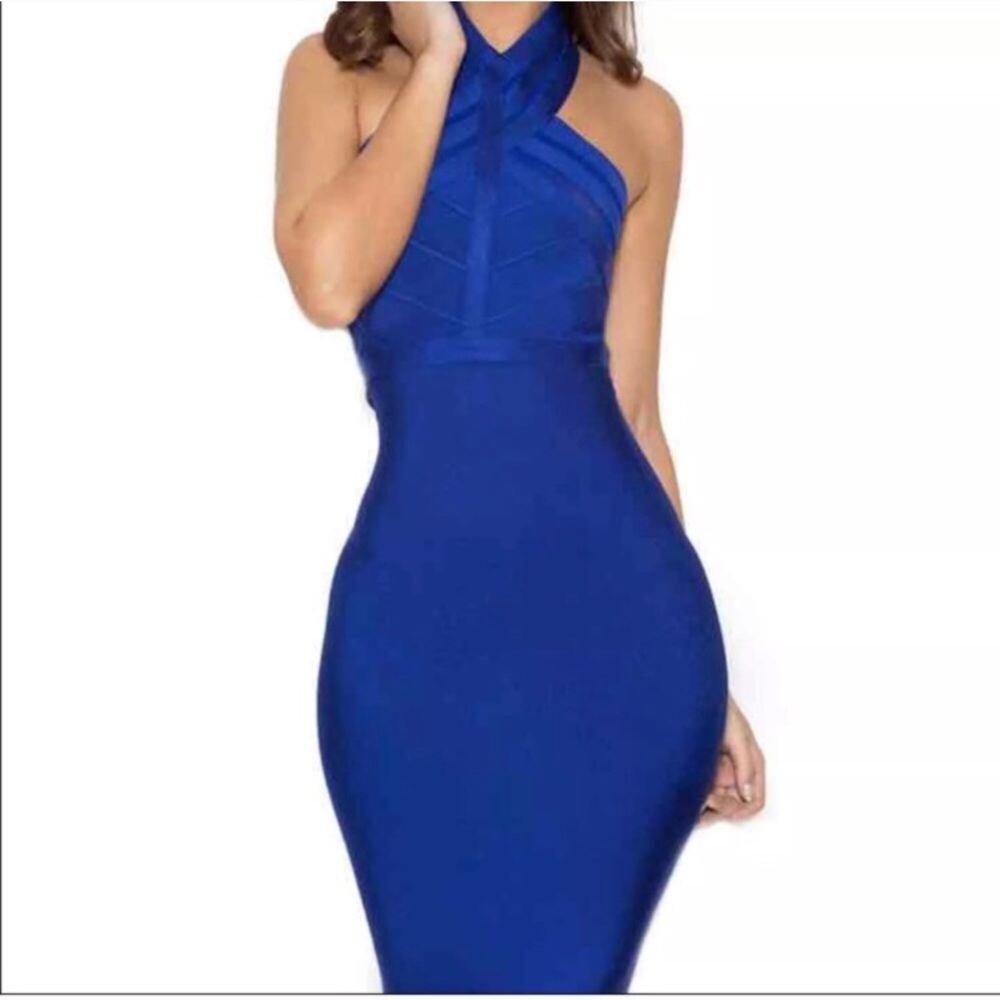 Red Halter Bandage Dress