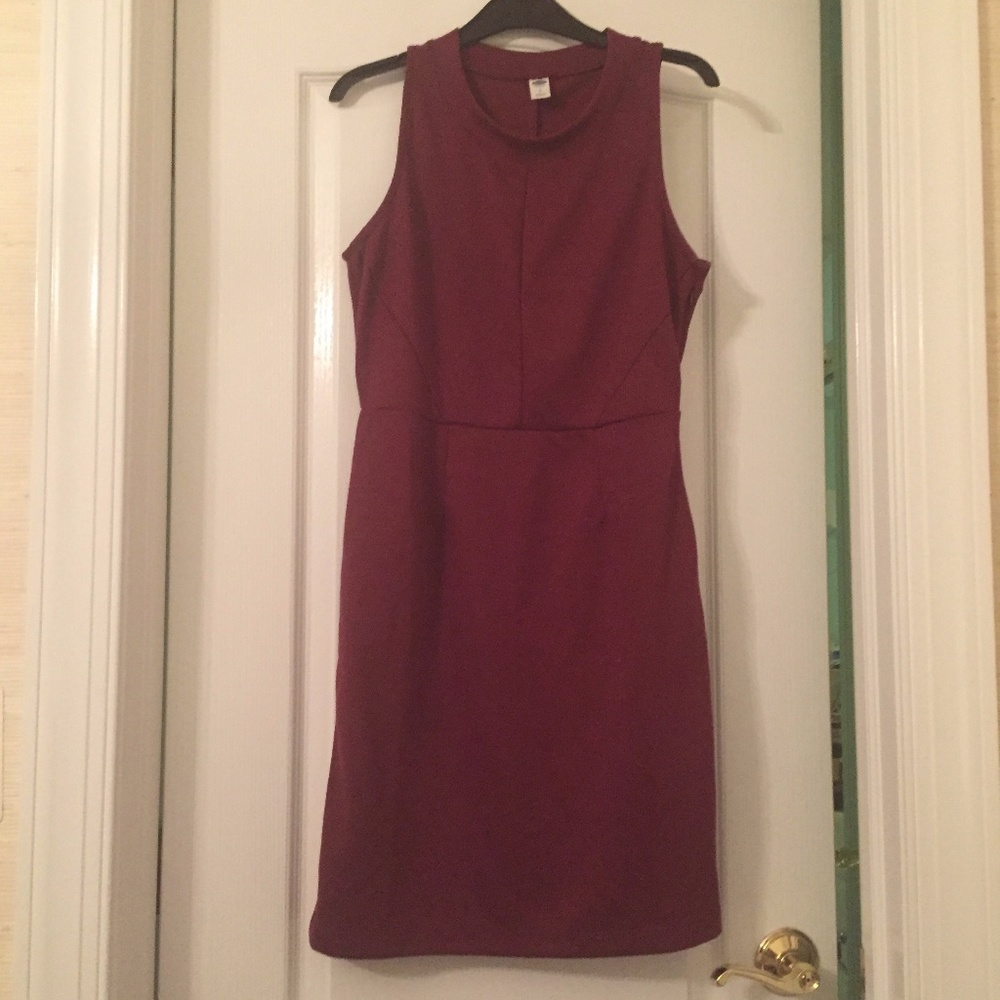 Old Navy Maroon Work Dress Sz S