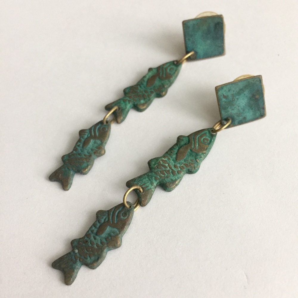 Vintage fish earrings