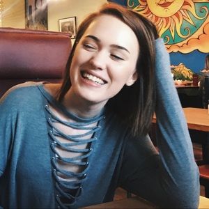 Express grey criss cross lace up long sleeve