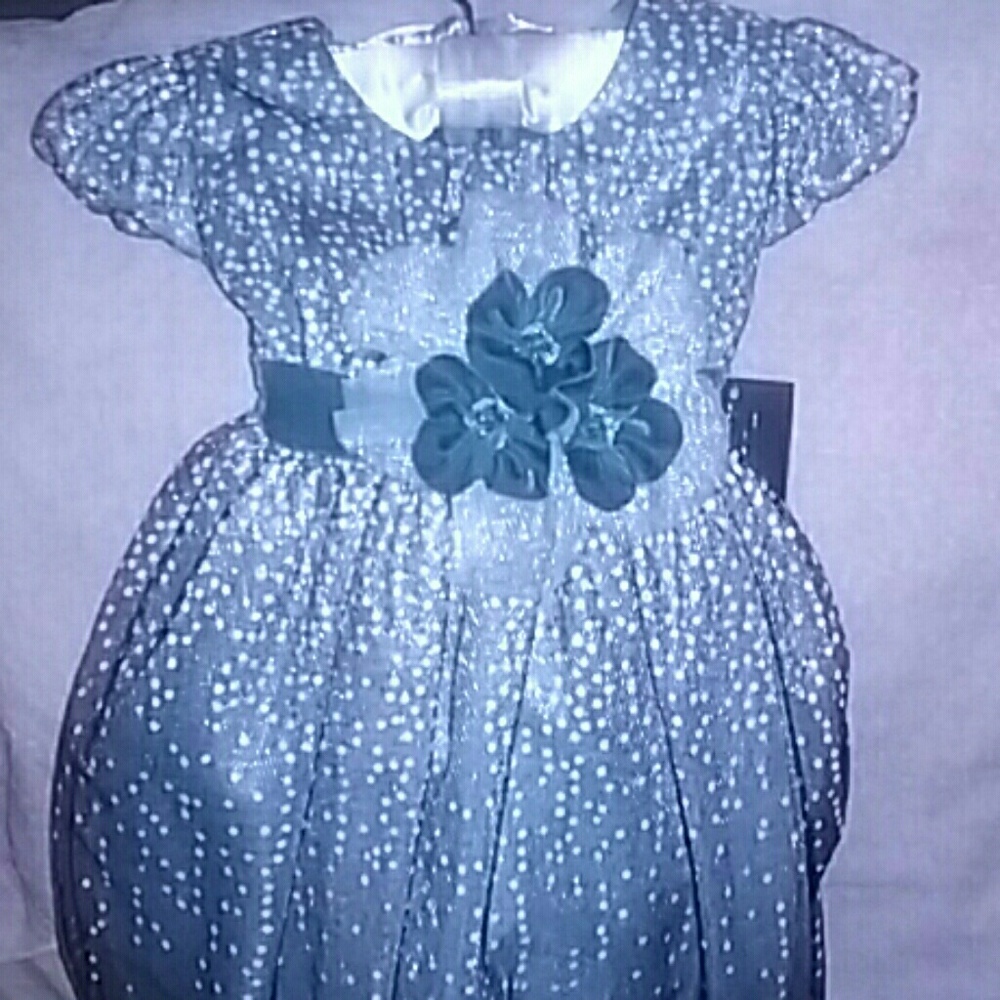 Baby fancy teal dress