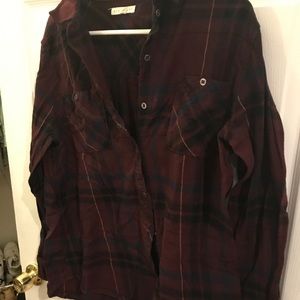 Burgundy flannel