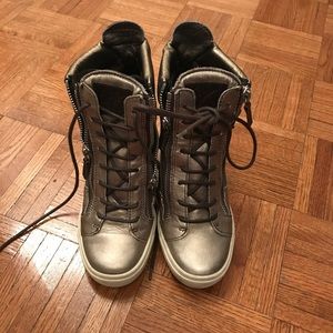 High top zip sneaker by Zanotti