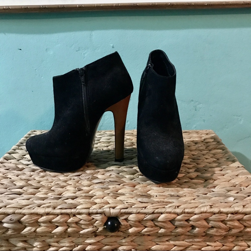 ASOS | Black Platform Bootie Heels | US 7