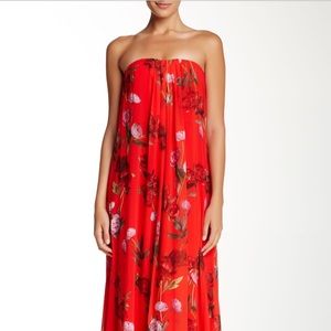 Erin Fetherson Daria Gown in Peony Red size 0 NWT