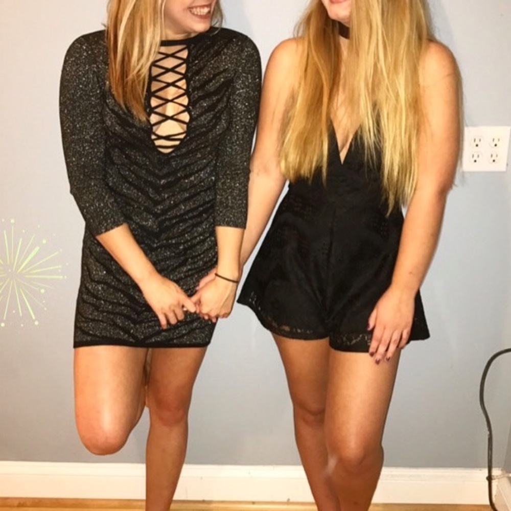 Express black and sparkly dress homecoming