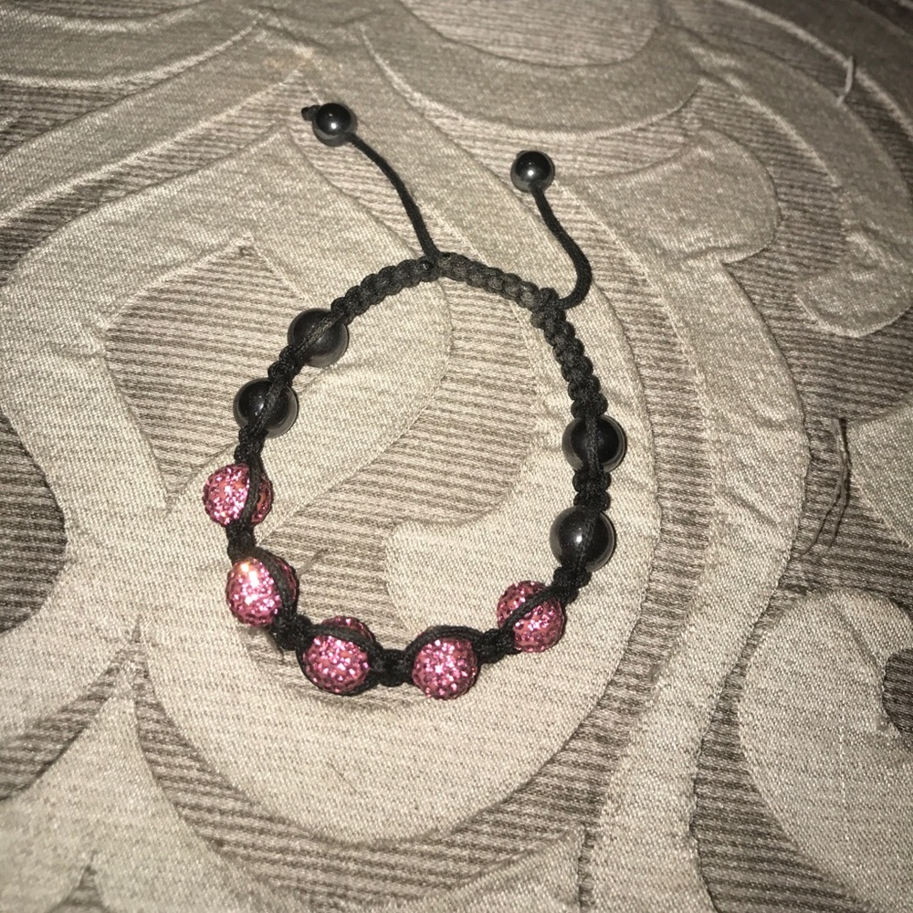 Hot Pink Swarvorski shamballa bracelet