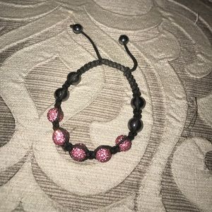 Hot Pink Swarvorski shamballa bracelet