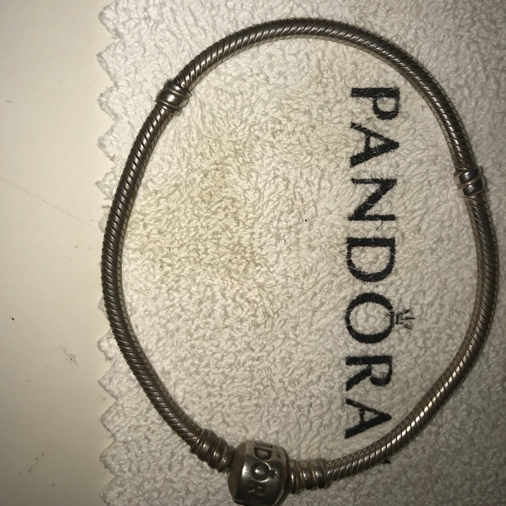 Silver pandora charm bracelet