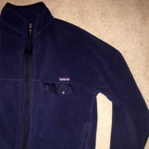 Comfy fleecy navy Patagonia sweater men's large
