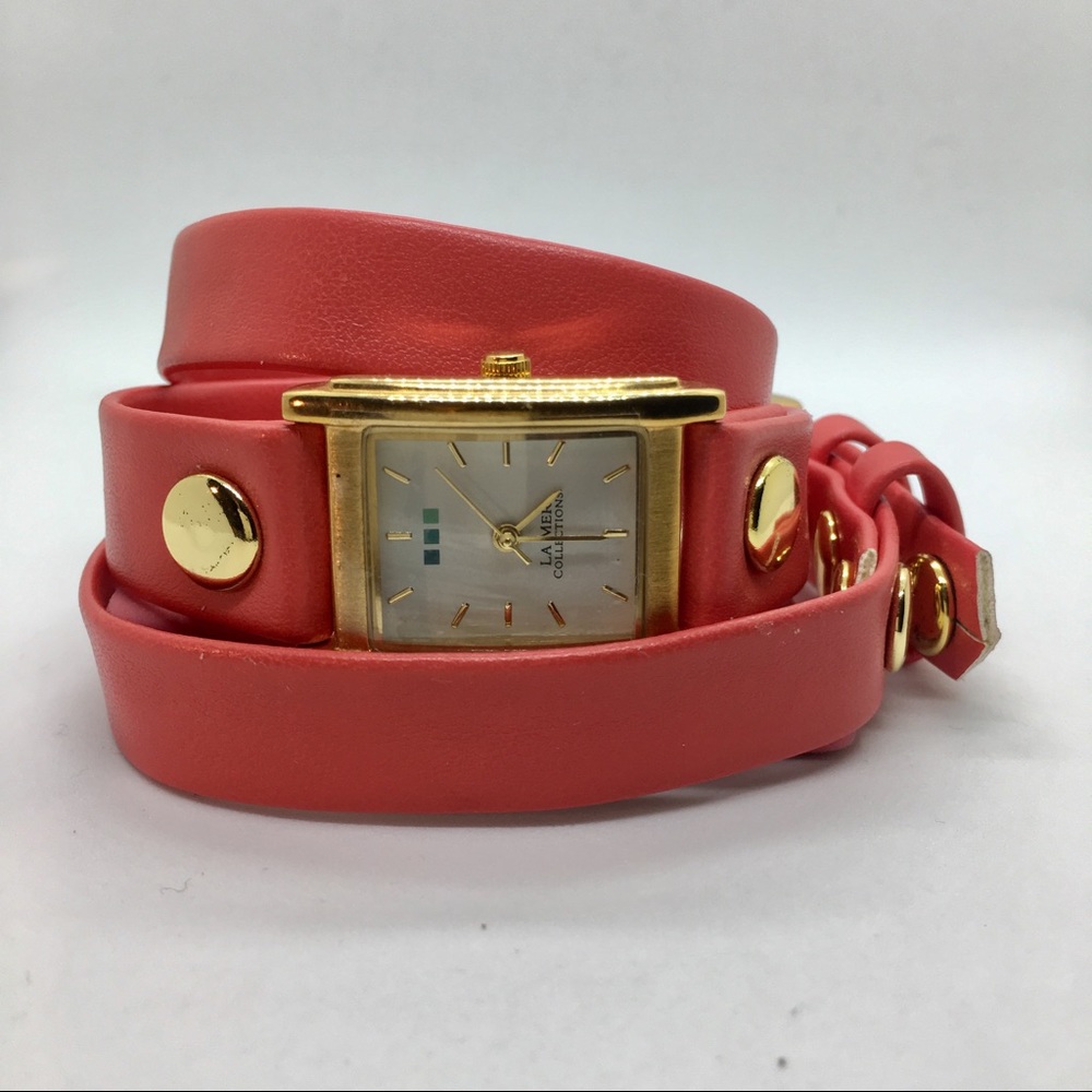 La Mer Pink Wrap Wrist Watch