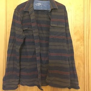 Gap brown/red/navy thick flannel