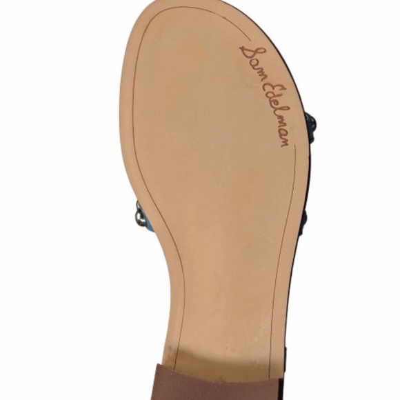 ❌SOLD❌ New! Sam Edelman Blue Leather Sandals - Picture 5 of 8