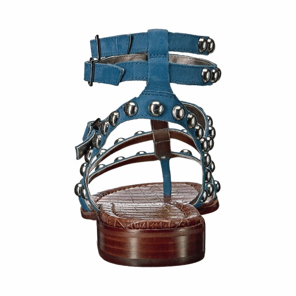 ❌SOLD❌ New! Sam Edelman Blue Leather Sandals - Picture 3 of 8