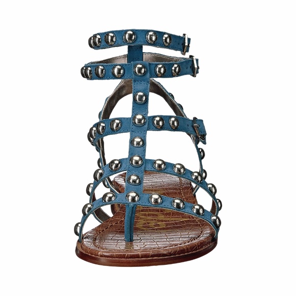 ❌SOLD❌ New! Sam Edelman Blue Leather Sandals - Picture 4 of 8