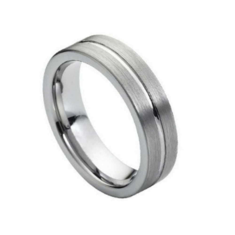 6mm shiny tungsten ring