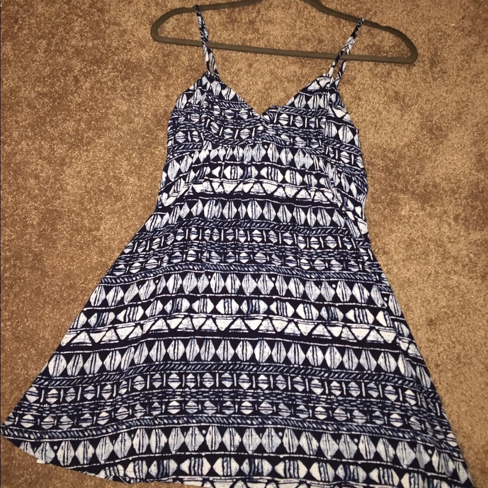 Blue patterned summer dress