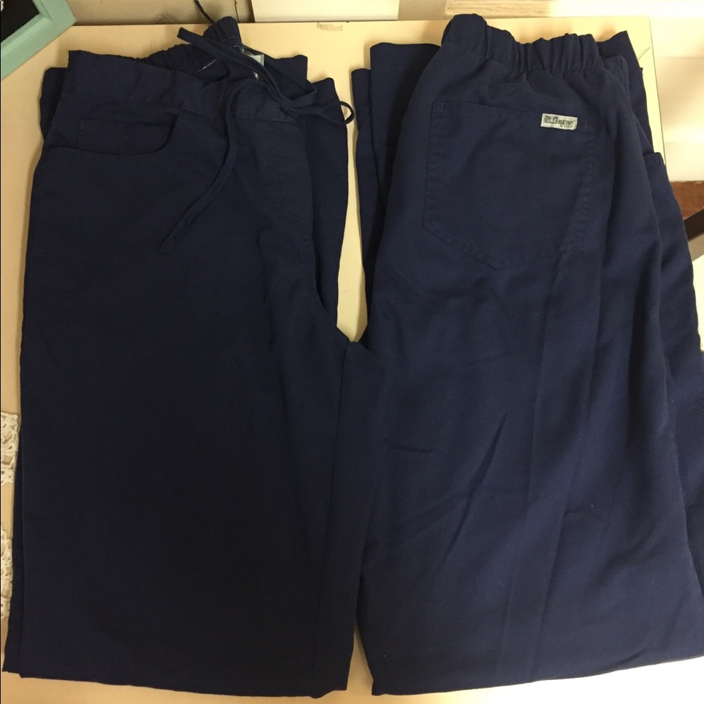 2 grey's anatomy tall navy scrub pants