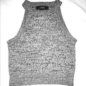 Black and grey crop top