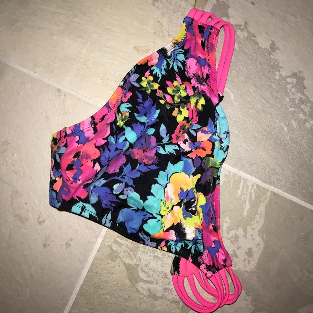 Floral hot pink bikini bottom medium xhilaration