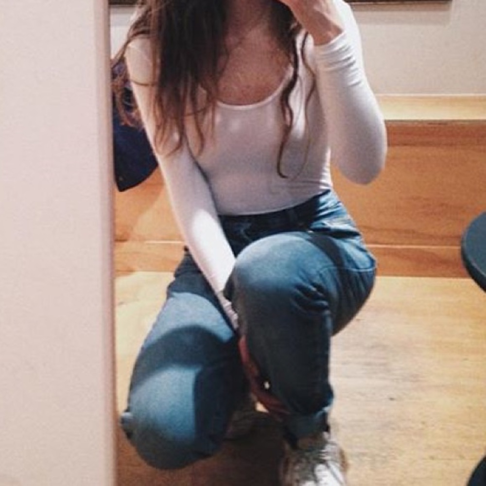 Bodysuit by American Apparel Cotton Spandex White