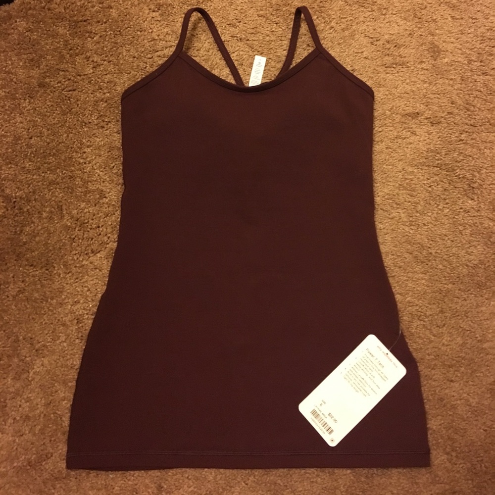 Lululemon bordeaux drama power y tank NWT