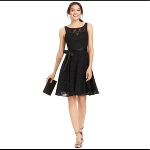 Marina Black Lace Cocktail Dress