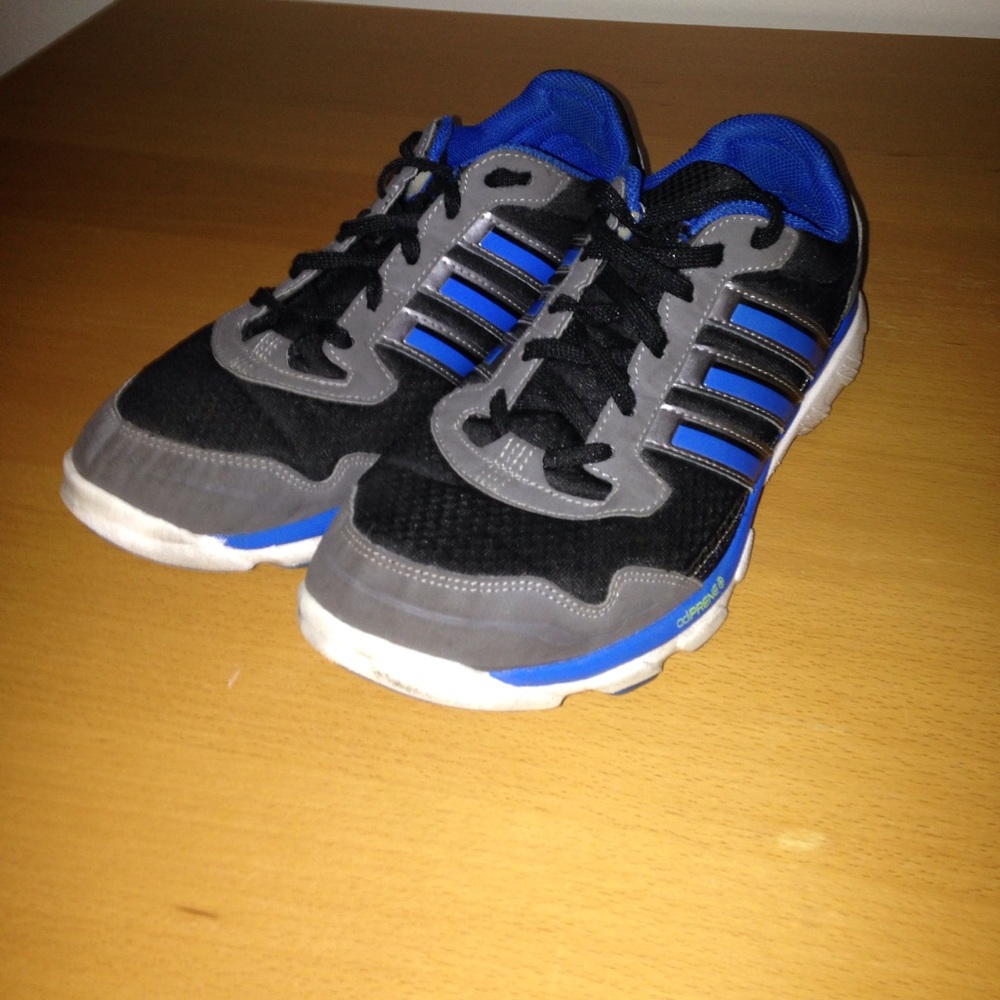Adidas Black and Blue Running Shoes