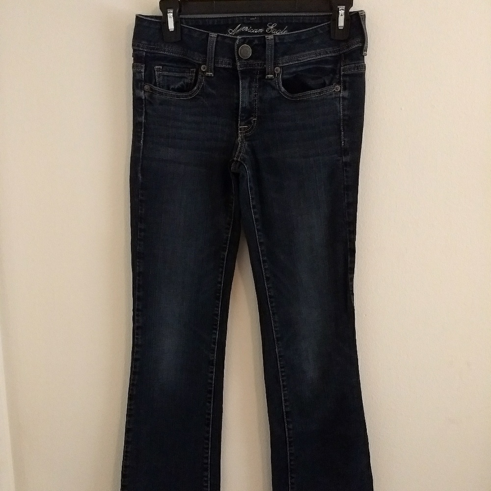 American Eagle Dark Rinse Bootcut Stretch Jeans